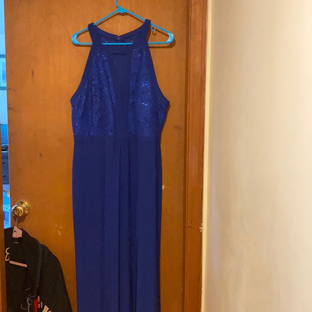 Long blue dress